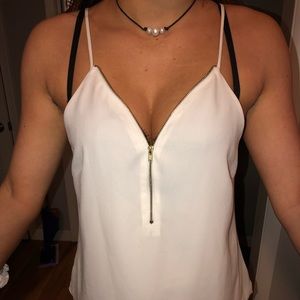 HYFVE WHITE GOLDEN ZIP TANK SIZE M BARELY USED
